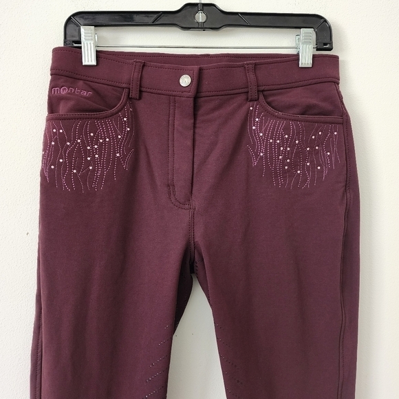 Montar Layla Equestrian Breeches High Rise Riding Horse Pants Size 12 - Picture 4 of 16